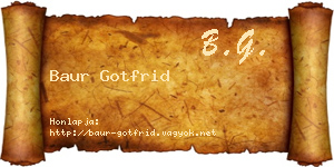 Baur Gotfrid névjegykártya